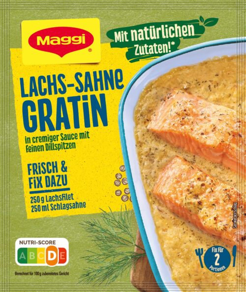 7613036028523 Maggi Fix Lachs Sahne Gratin 26g