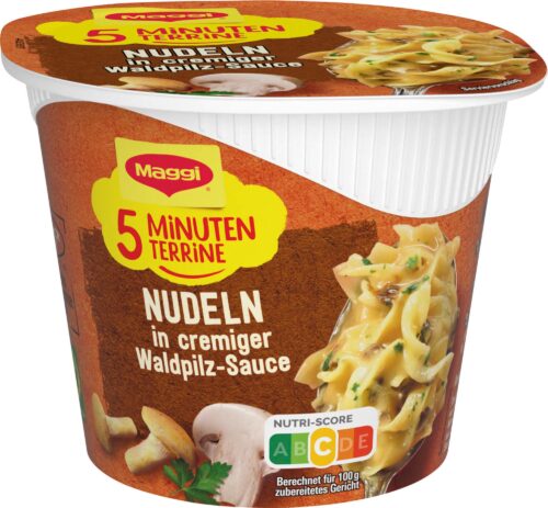 7613037639513 Maggi 5 Minuten Terrine Nudeln in Waldpilz-Rahmsauce 56g