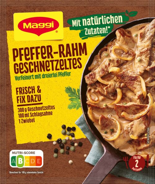 7613287238627 Maggi Fix Pfeffer Rahm Geschnetzeltes 27g