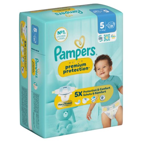 Pampers Windeln Premium Protection Gr. 5 (11-16 kg), 21 ST