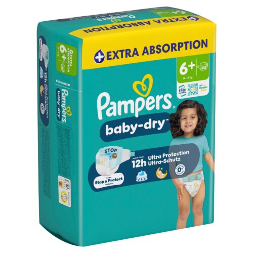 Pampers Windeln Baby Dry Gr. 6+ XL (14-19 kg), 22 ST
