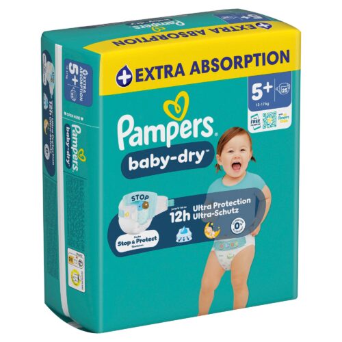 Pampers Windeln Baby Dry Gr. 5+ (12-17 kg), 25 ST