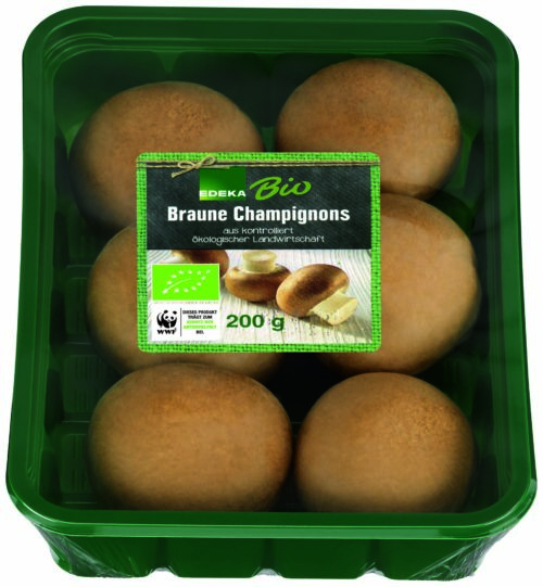 EDEKA Bio Champignons, braun Packung 200g