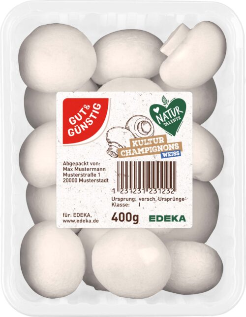 Gut & Günstig Champignons weiss Packung 400g