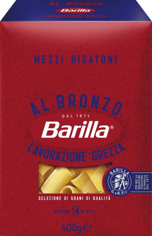 Barilla Al Bronzo Mezzi Rigatoni 400g