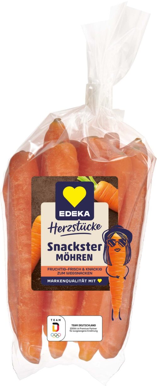 EDEKA Herzstücke Mini Möhren, Snack Möhren 250g
