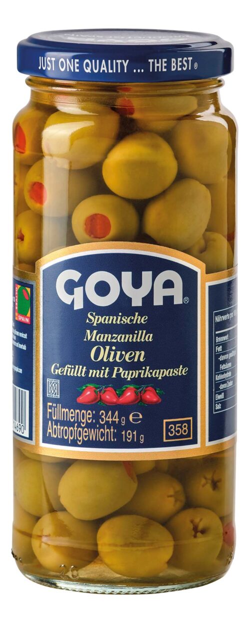 Goya Spanische Manzanilla Oliven mit Paprikapaste 344g