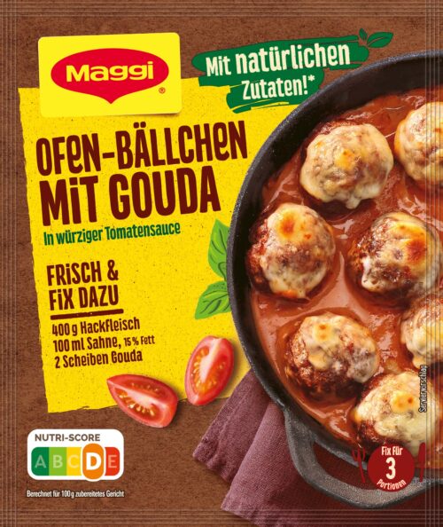 8445290056542 Maggi Fix Ofen Bällchen mit Gouda 43g