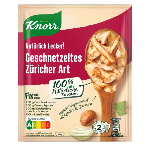 Knorr Natürlich Lecker Geschnetzeltes Züricher Art 30g