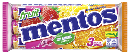 mentos Fruit 3x38g