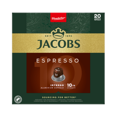 Jacobs Espresso 10 Intenso Kaffekapseln 20St 104g