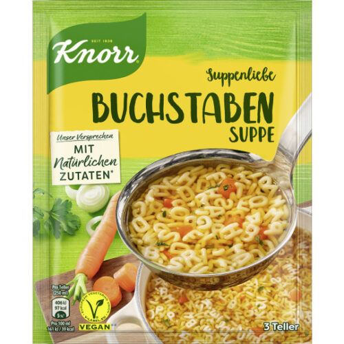 Knorr Suppenliebe Buchstaben Suppe 82g