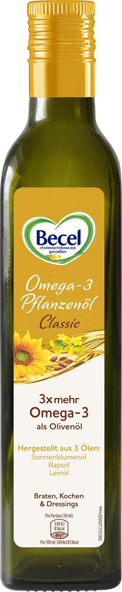 Becel Omega 3 Pflanzenöl 500ml