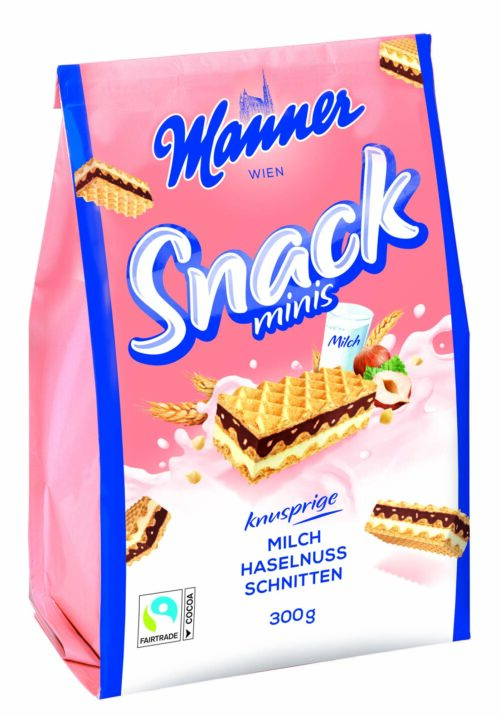 Manner Snack Minis Milch-Haselnuss 300g