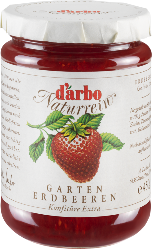 d'arbo Naturrein Gartenerdbeeren 450g