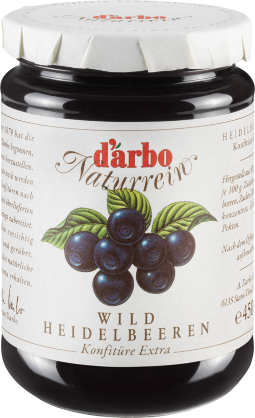 d'arbo Naturrein Wildheidelbeeren 450g