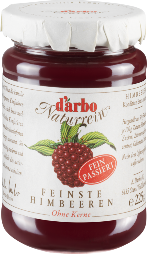 d'arbo Naturrein Himbeeren passiert 225g