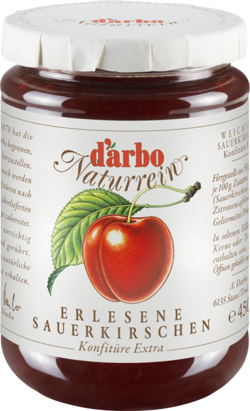 d'arbo Naturrein Sauerkirsche Konfitüre 450g