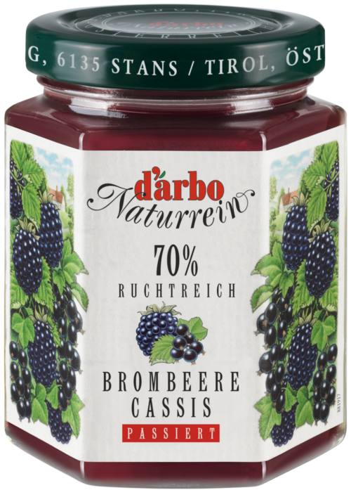 d'arbo Naturrein Fruchtreich Brombeere Cassis 200g