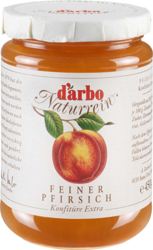 d'arbo Naturrein Pfirsich Konfitüre 450g