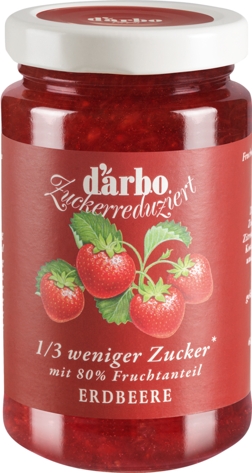 d'arbo Fruchtaufstrich Erdbeere zuckerreduziert 250g