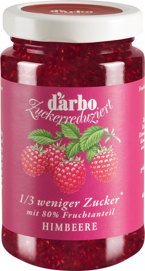 d'arbo Fruchtaufstrich Himbeere zuckerreduziert 250g
